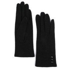Перчатки женские из шерсти чёрные